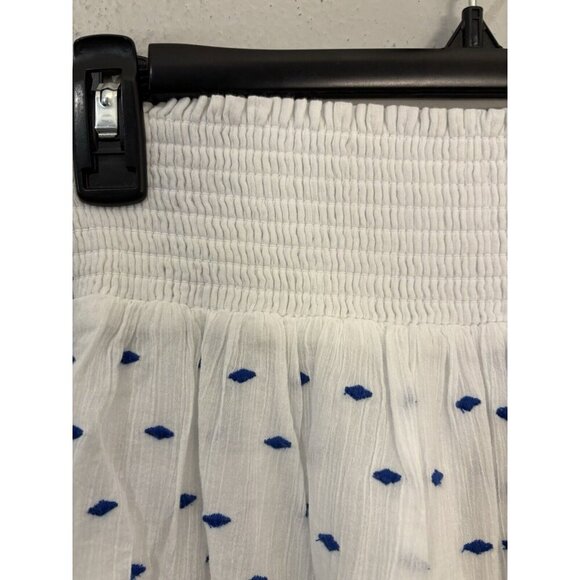 J Crew Embroidered Eyelet Short Cotton Skirt Size Small Elastic Waist - Picture 4 of 11